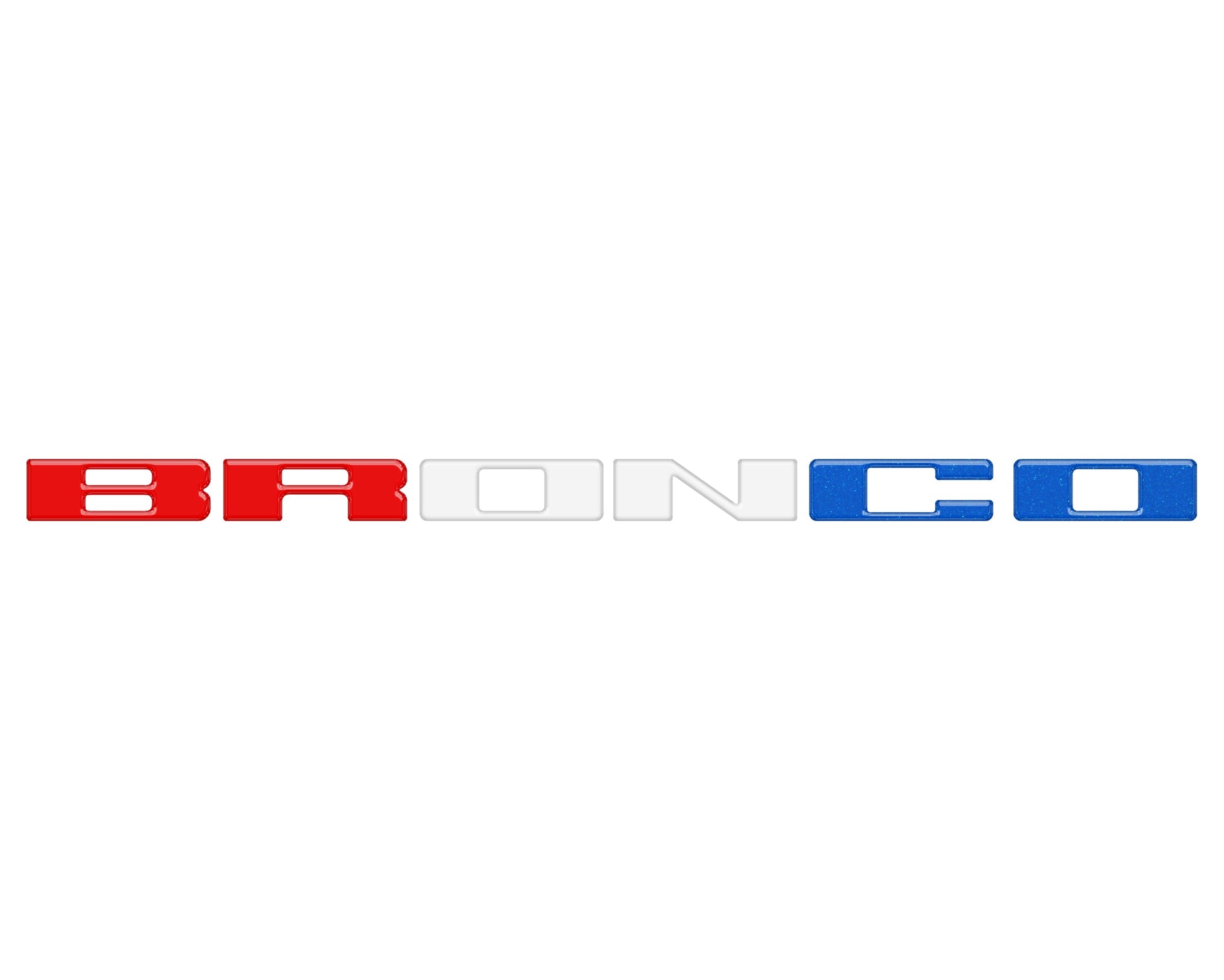 Front Grille Letter Overlays Fits 2021-2026 Ford Bronco by Tufskinz.com