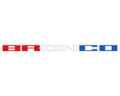 Front Grille Letter Overlays Fits 2021-2026 Ford Bronco by Tufskinz.com