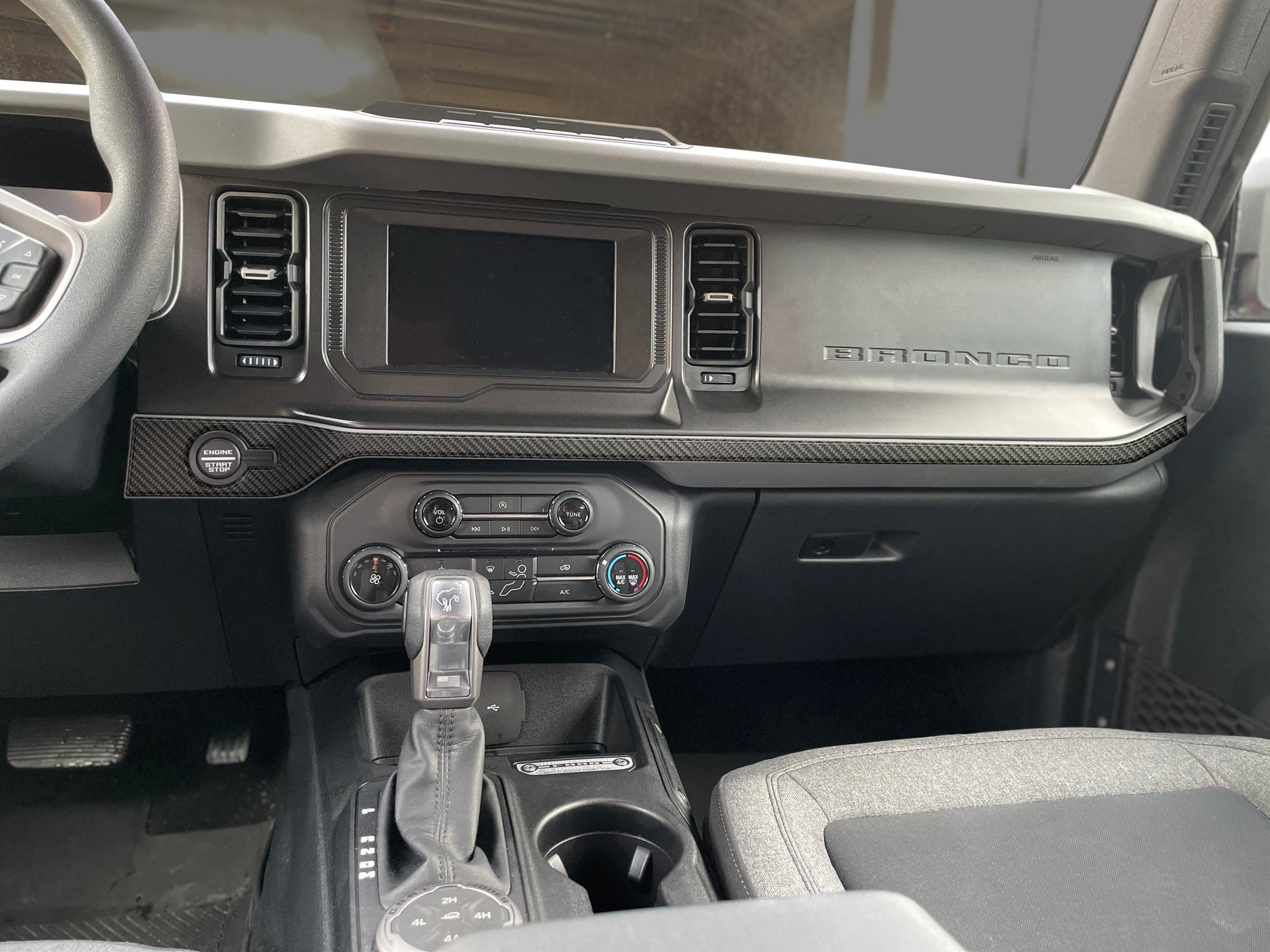 Center Dash Accent Overlays Fits 2021-2026 Ford Bronco by Tufskinz.com