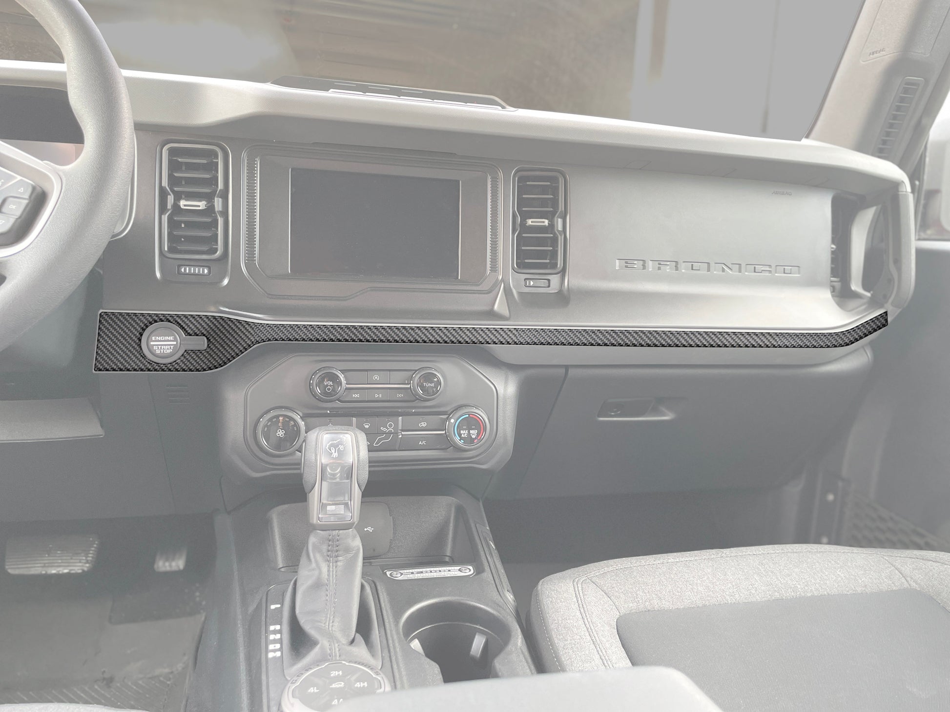 Center Dash Accent Overlays Fits 2021-2026 Ford Bronco by Tufskinz.com