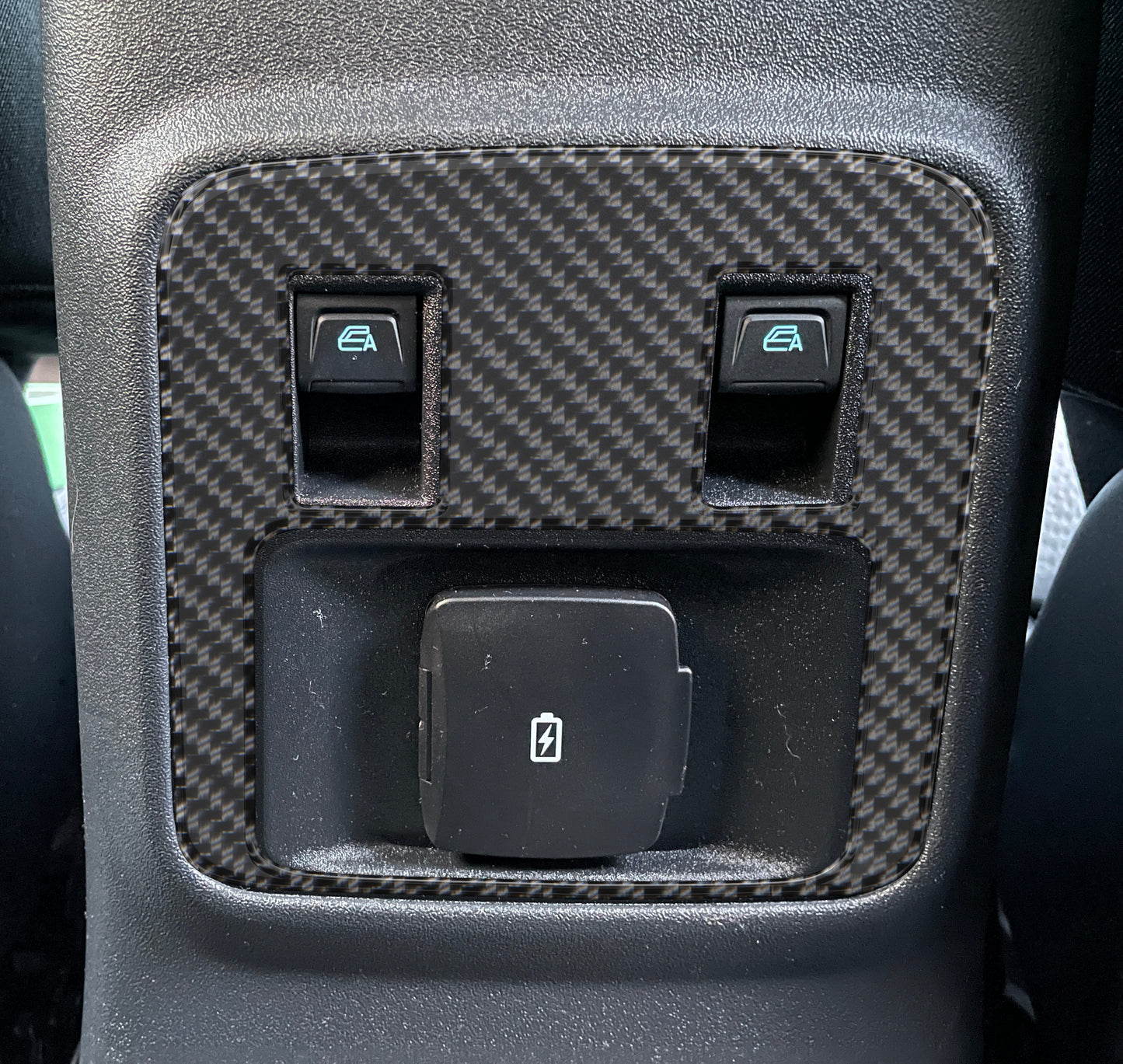 Rear Center Console Accent Overlays Fits 2021-2026 Ford Bronco by Tufskinz.com