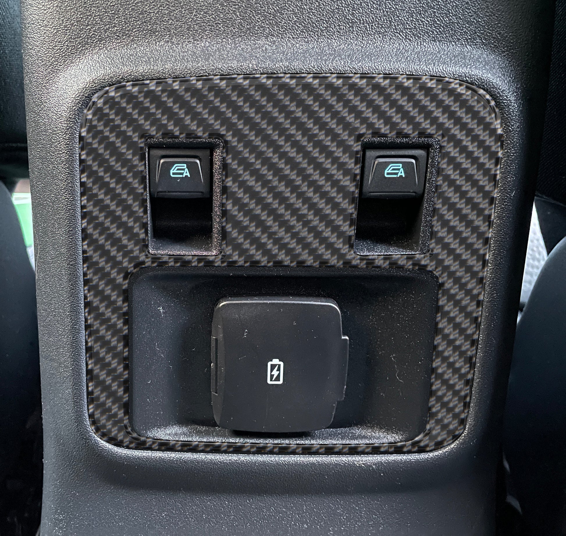 Rear Center Console Accent Overlays Fits 2021-2026 Ford Bronco by Tufskinz.com