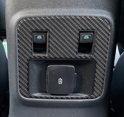 Rear Center Console Accent Overlays Fits 2021-2026 Ford Bronco by Tufskinz.com