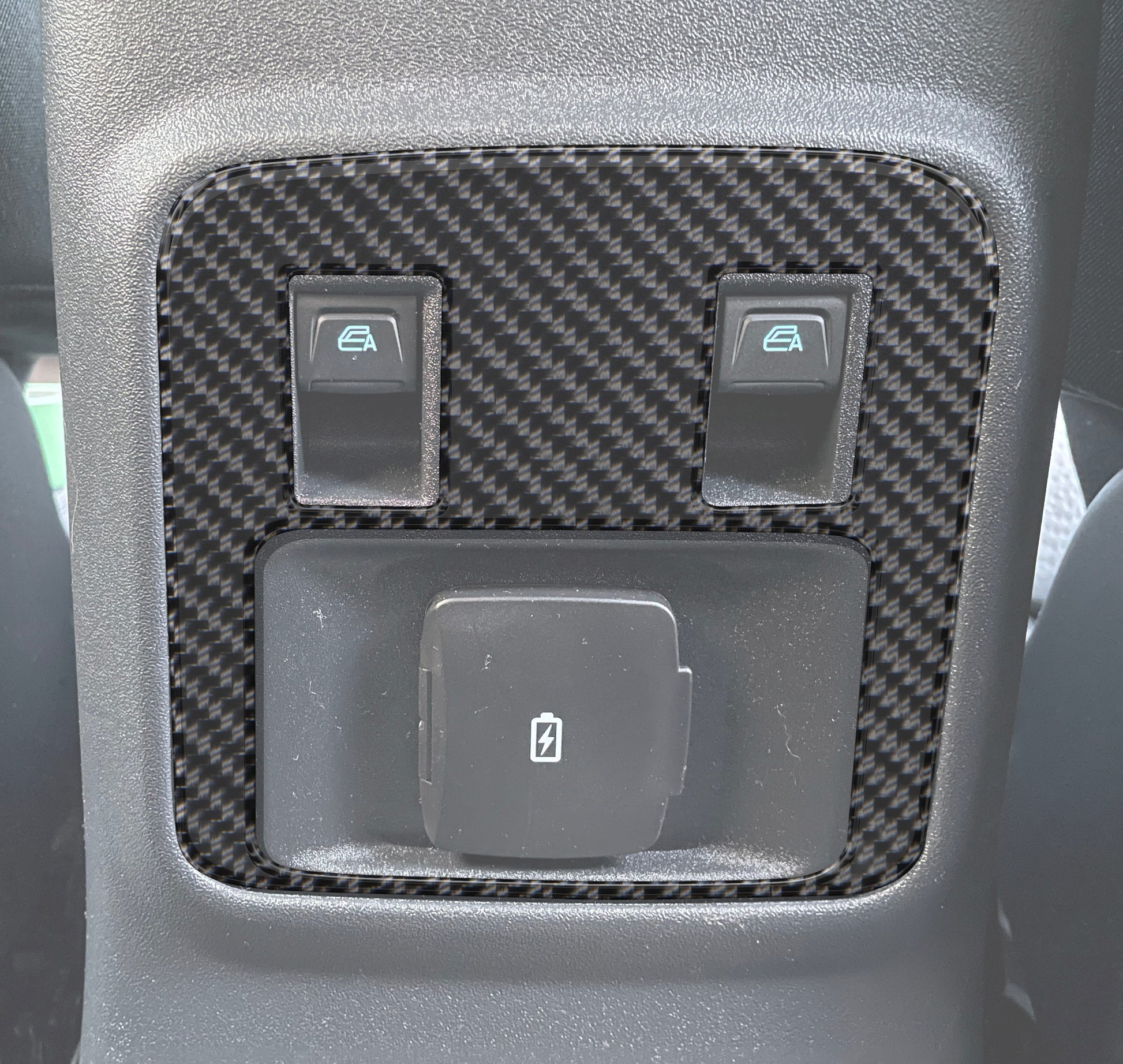 Rear Center Console Accent Overlays Fits 2021-2026 Ford Bronco by Tufskinz.com