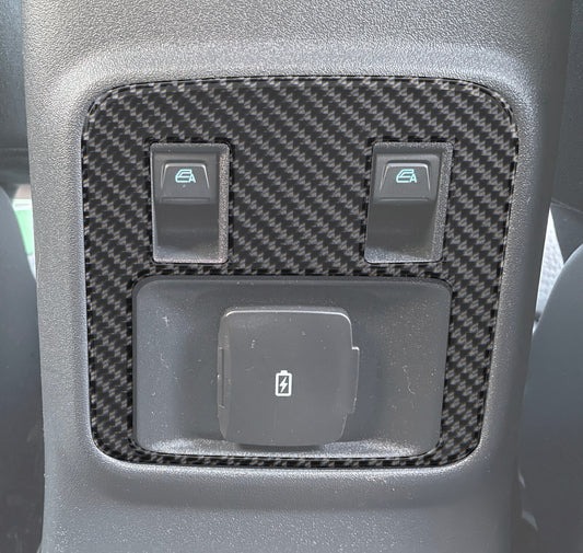 Rear Center Console Accent Overlays Fits 2021-2026 Ford Bronco by Tufskinz.com