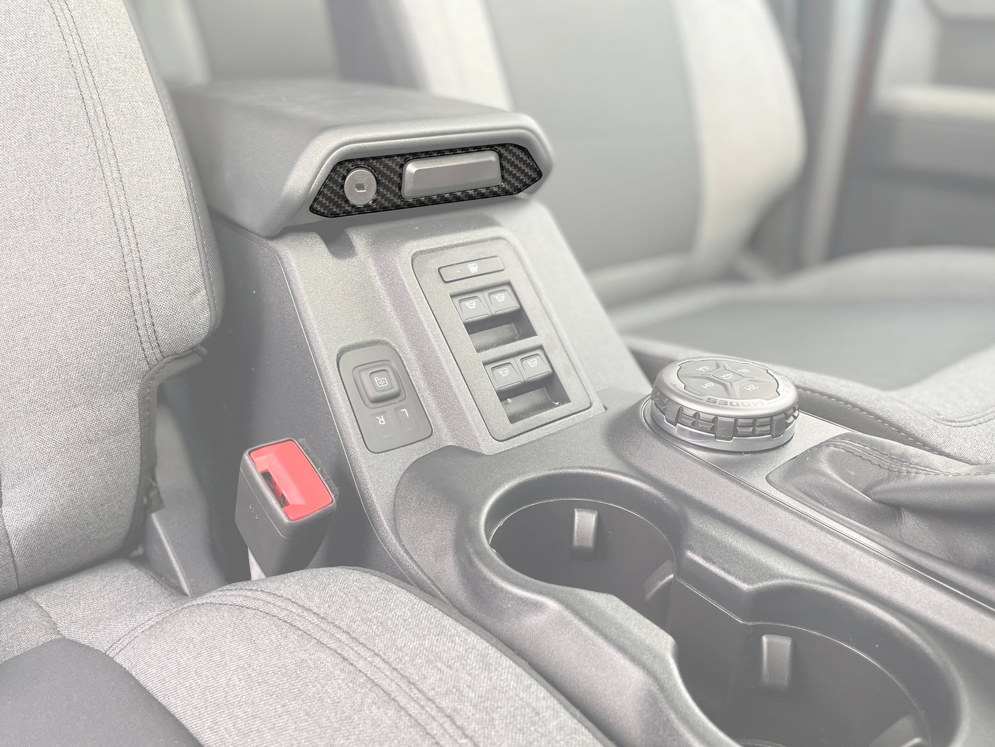 Center Console Latch Accent Overlay Fits 2021-2026 Ford Bronco by Tufskinz.com
