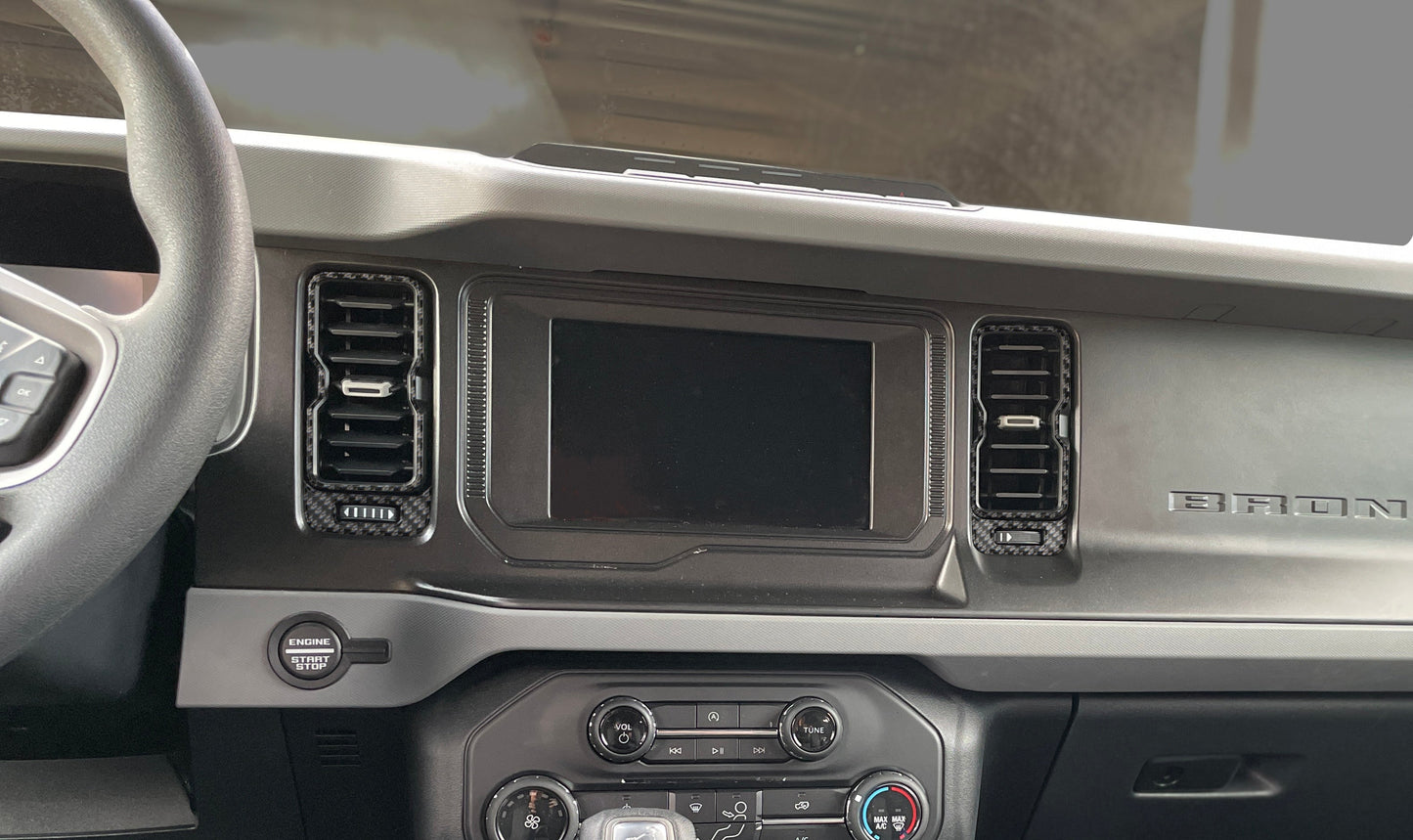 A.C. Vent Accent Trim Fits 2021-2026 Ford Bronco by Tufskinz.com