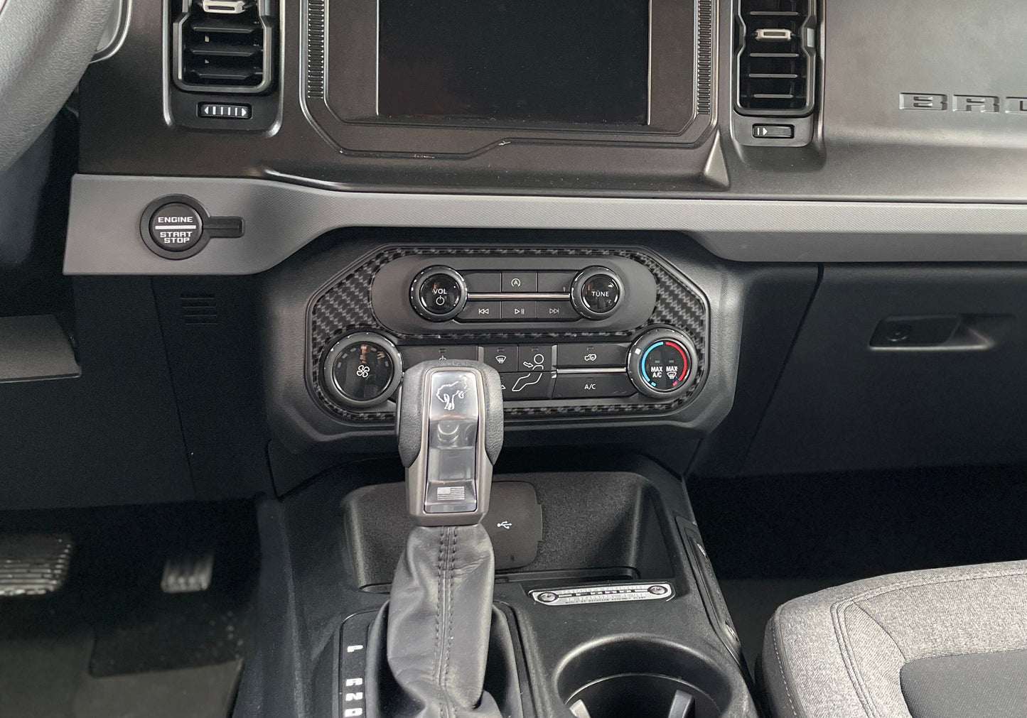 Climate Control Accent Overlay Fits 2021-2026 Ford Bronco by Tufskinz.com