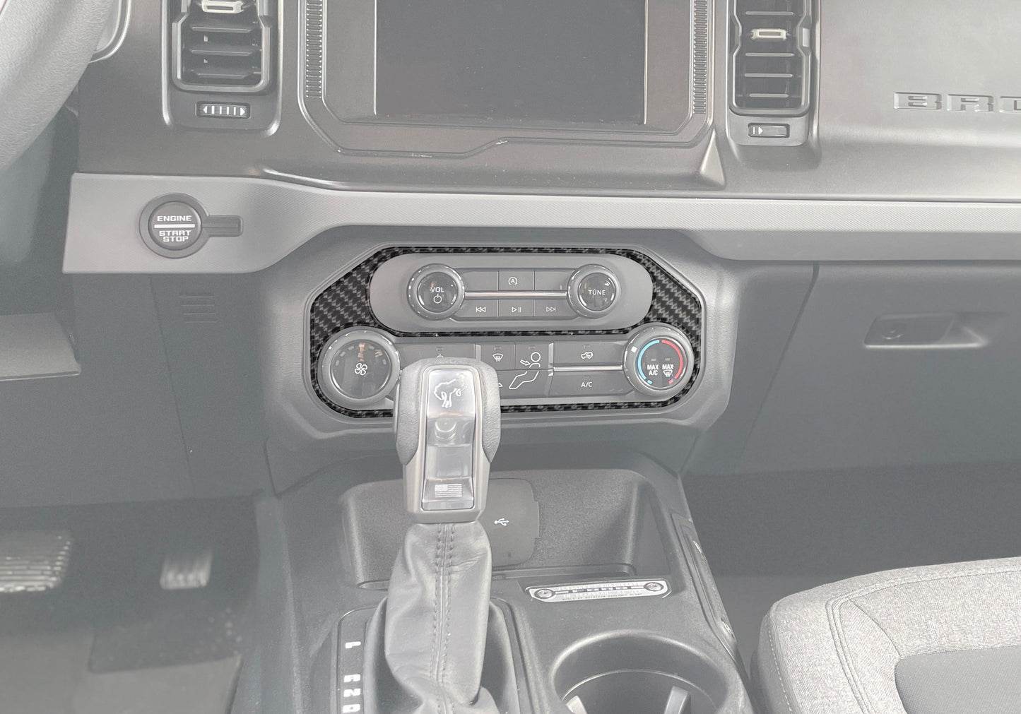 Climate Control Accent Overlay Fits 2021-2026 Ford Bronco by Tufskinz.com