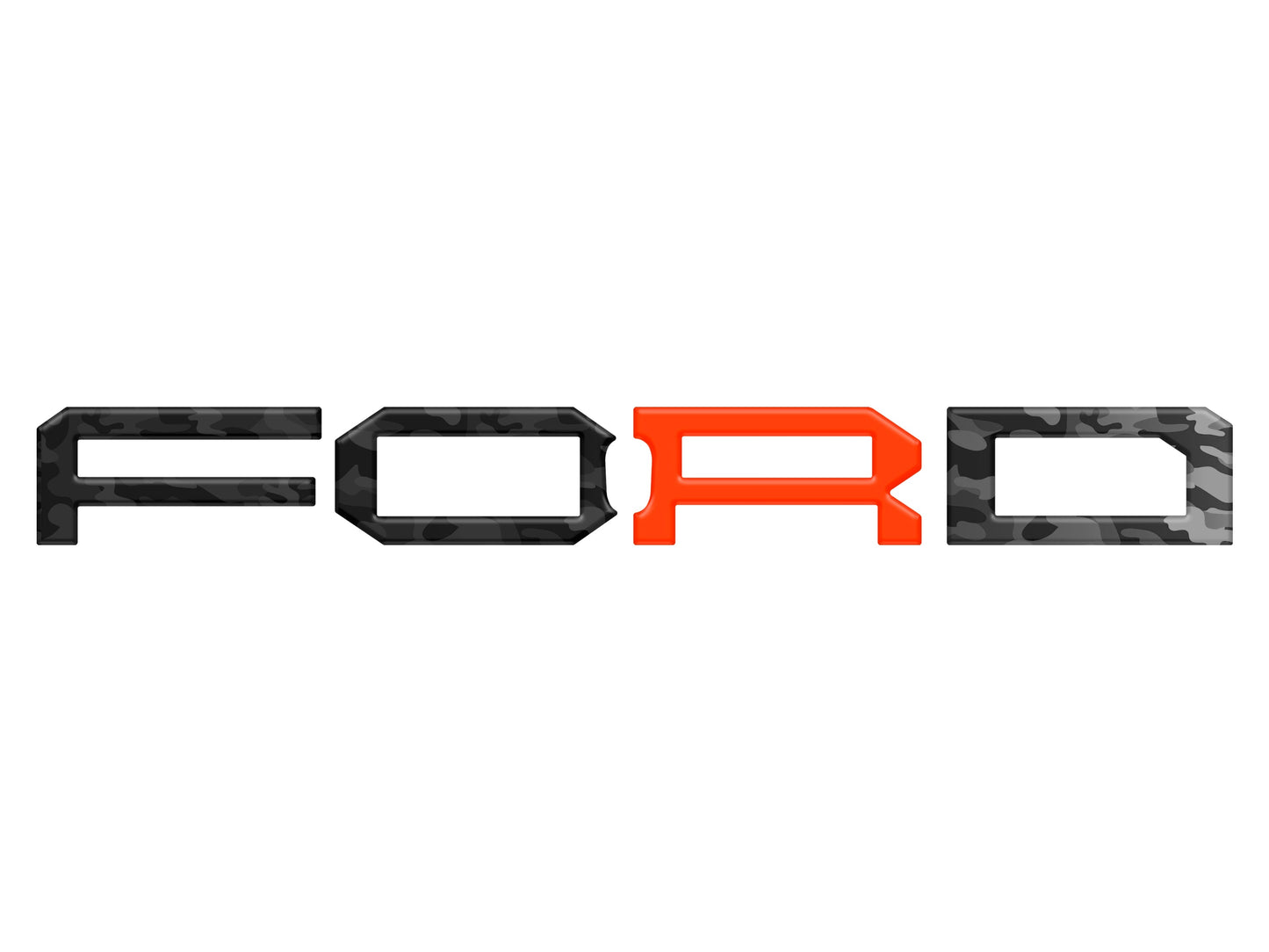 Raptor Front Grille Letter Overlays Fits 2022-2026 Ford Bronco by Tufskinz.com