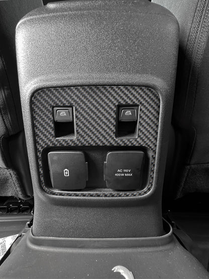 Rear Center Console Accent Overlays Fits 2021-2026 Ford Bronco by Tufskinz.com