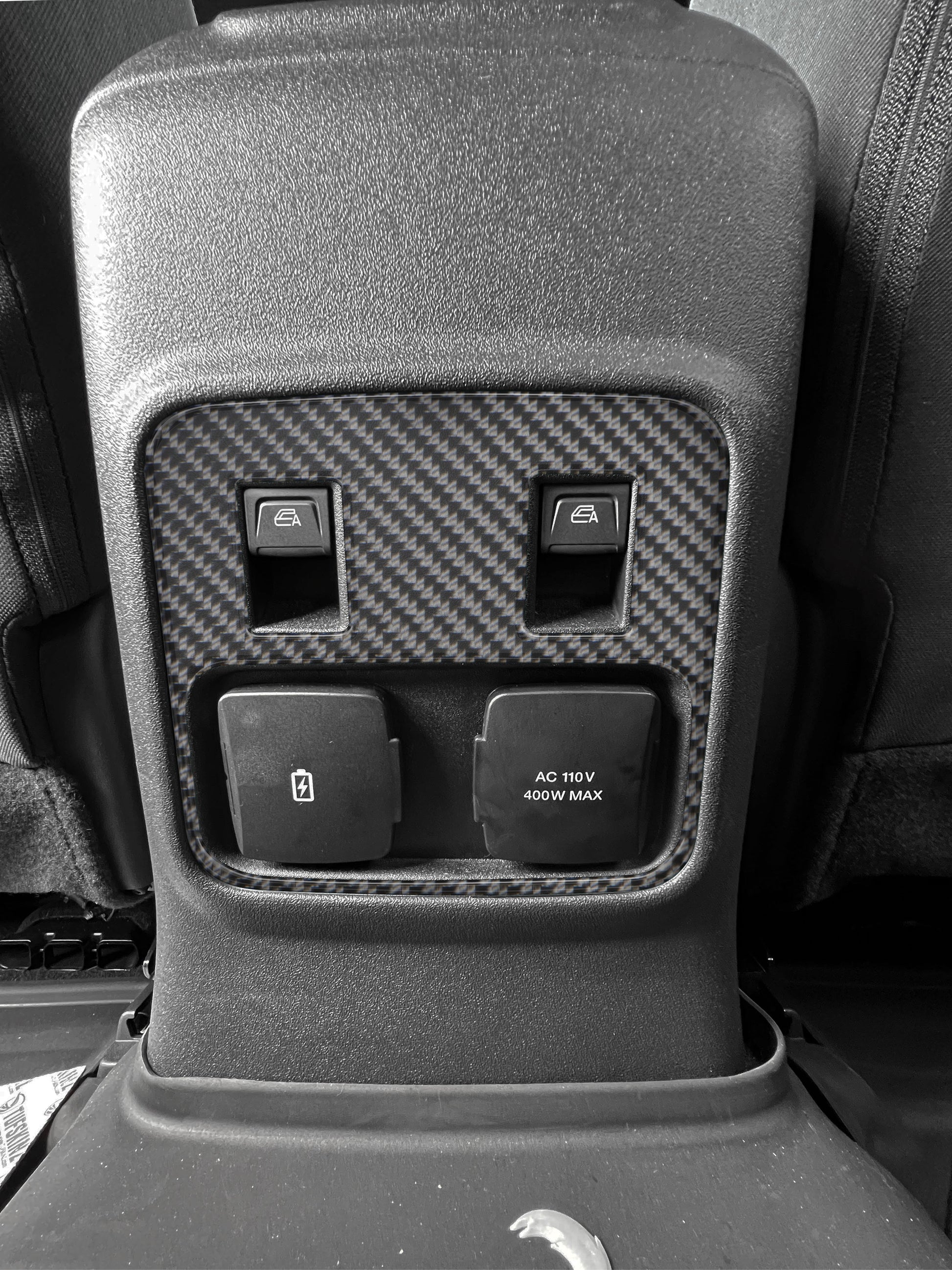 Rear Center Console Accent Overlays Fits 2021-2026 Ford Bronco by Tufskinz.com