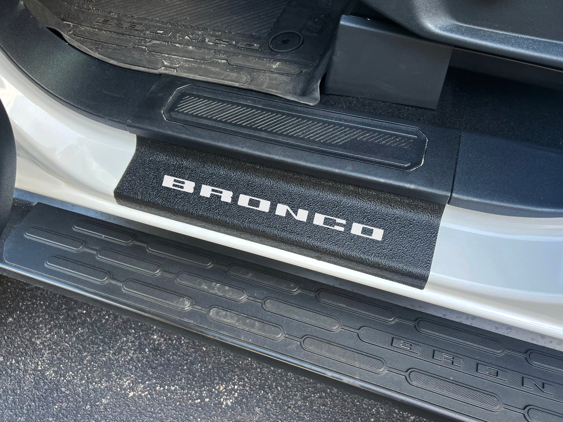 Door Sill Protection Overlays Fits 2021-2026 Ford Bronco by Tufskinz.com