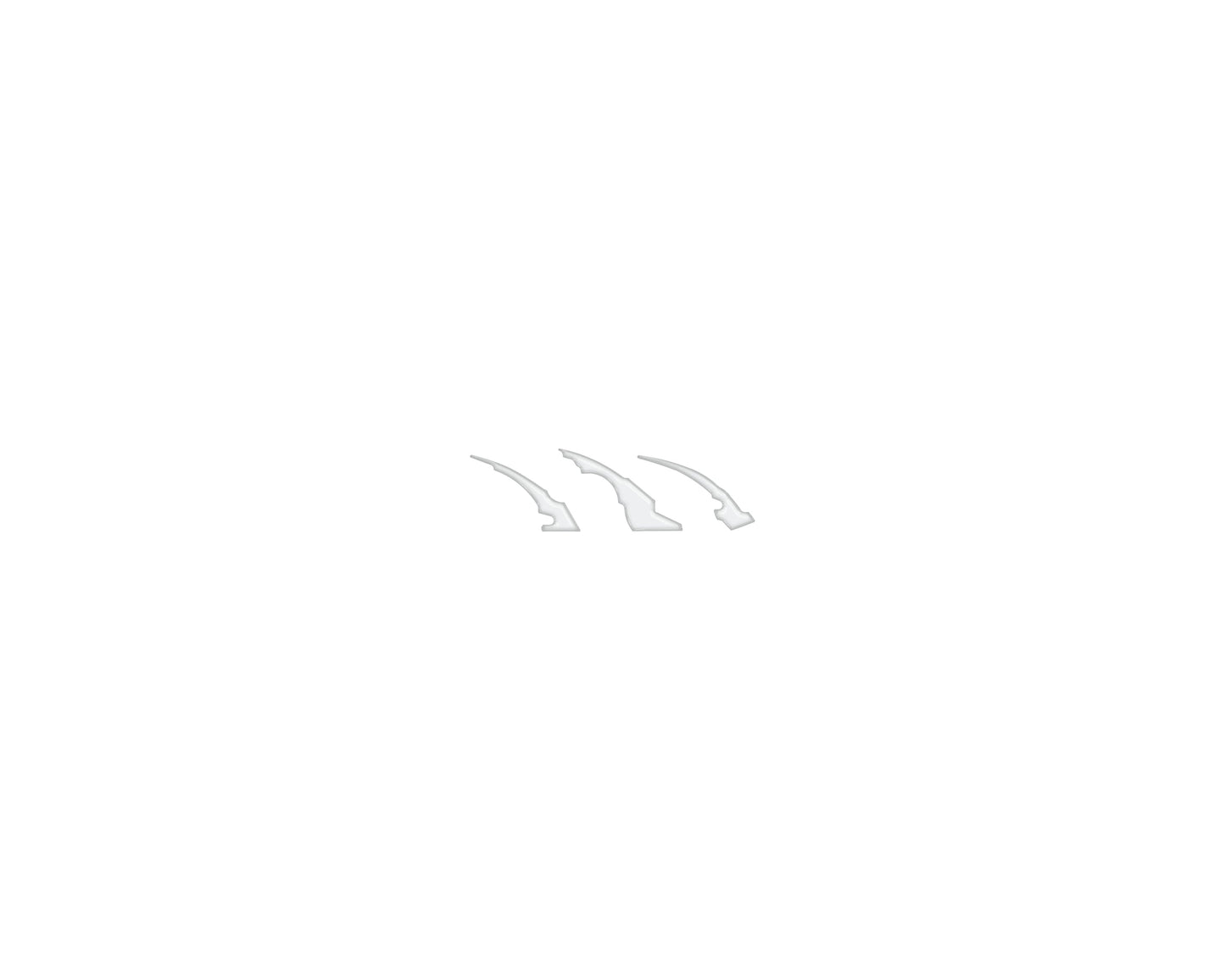 Raptor Emblem Claw Mark Inserts Fits 2022-2026 Ford Bronco Raptor by Tufskinz.com