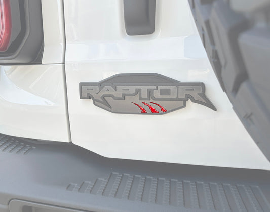 Raptor Emblem Claw Mark Inserts Fits 2022-2026 Ford Bronco Raptor by Tufskinz.com