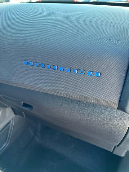 Passenger Dash Letter Inserts Fits 2025-2026 Ford Bronco Sport by Tufskinz.com