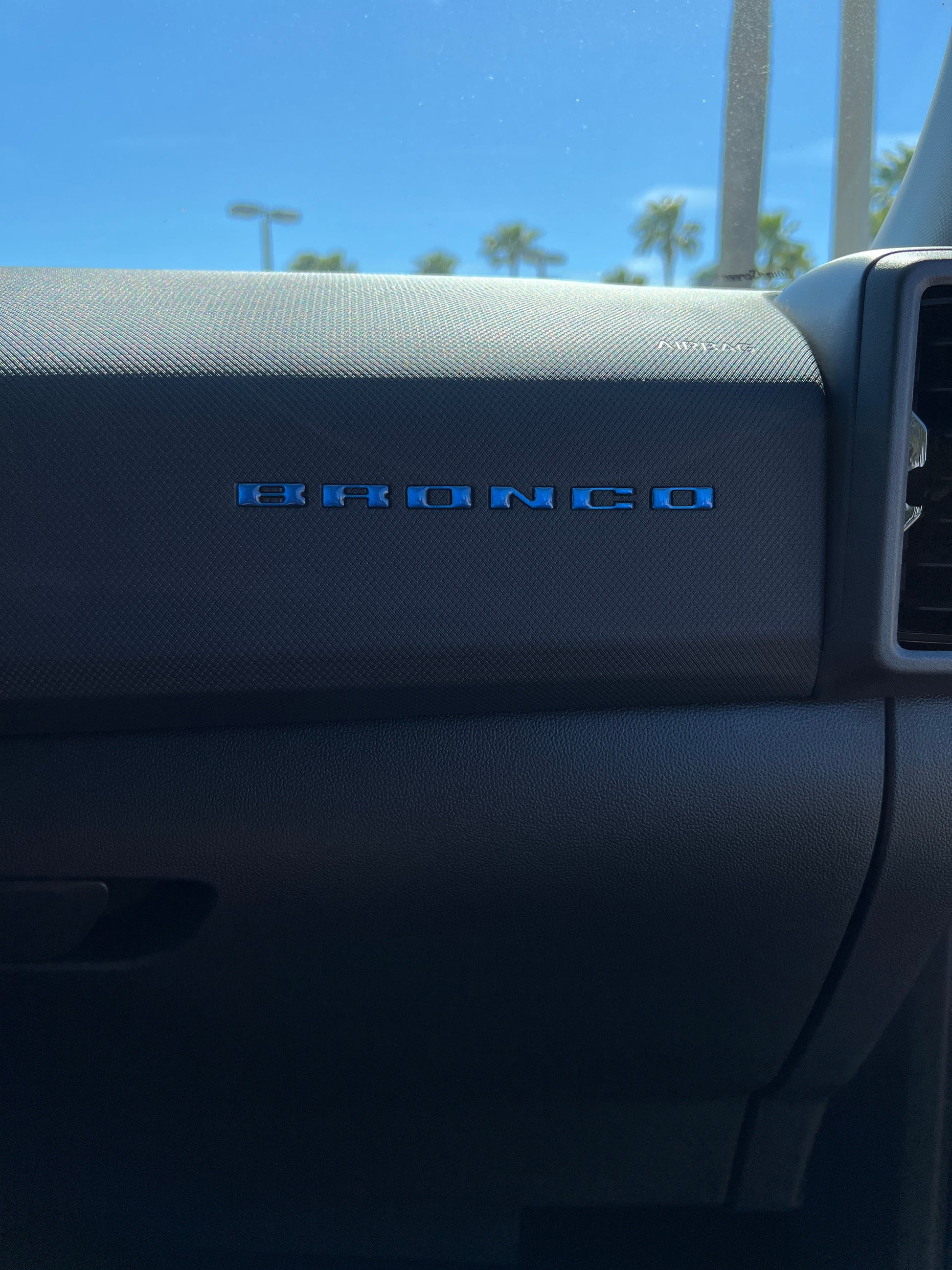 Passenger Dash Letter Inserts Fits 2025-2026 Ford Bronco Sport by Tufskinz.com