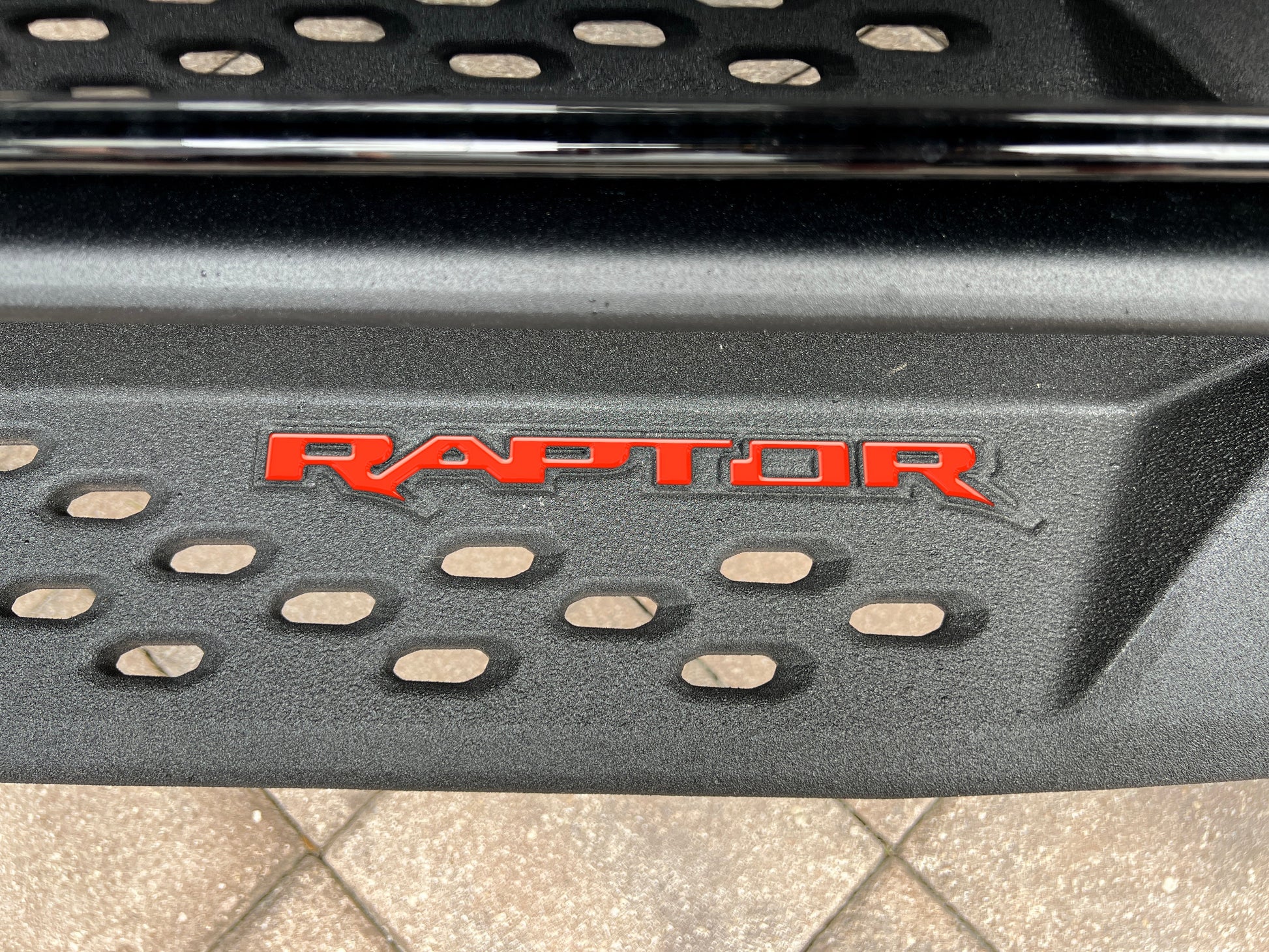 Raptor Running Board Letter Overlays Fits 2022-2026 Ford Bronco Raptor by Tufskinz.com