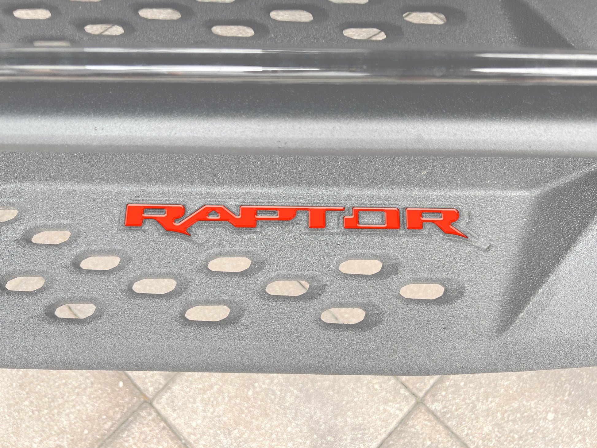 Raptor Running Board Letter Overlays Fits 2022-2026 Ford Bronco Raptor by Tufskinz.com