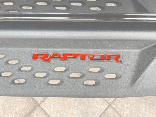 Raptor Running Board Letter Overlays Fits 2022-2026 Ford Bronco Raptor by Tufskinz.com