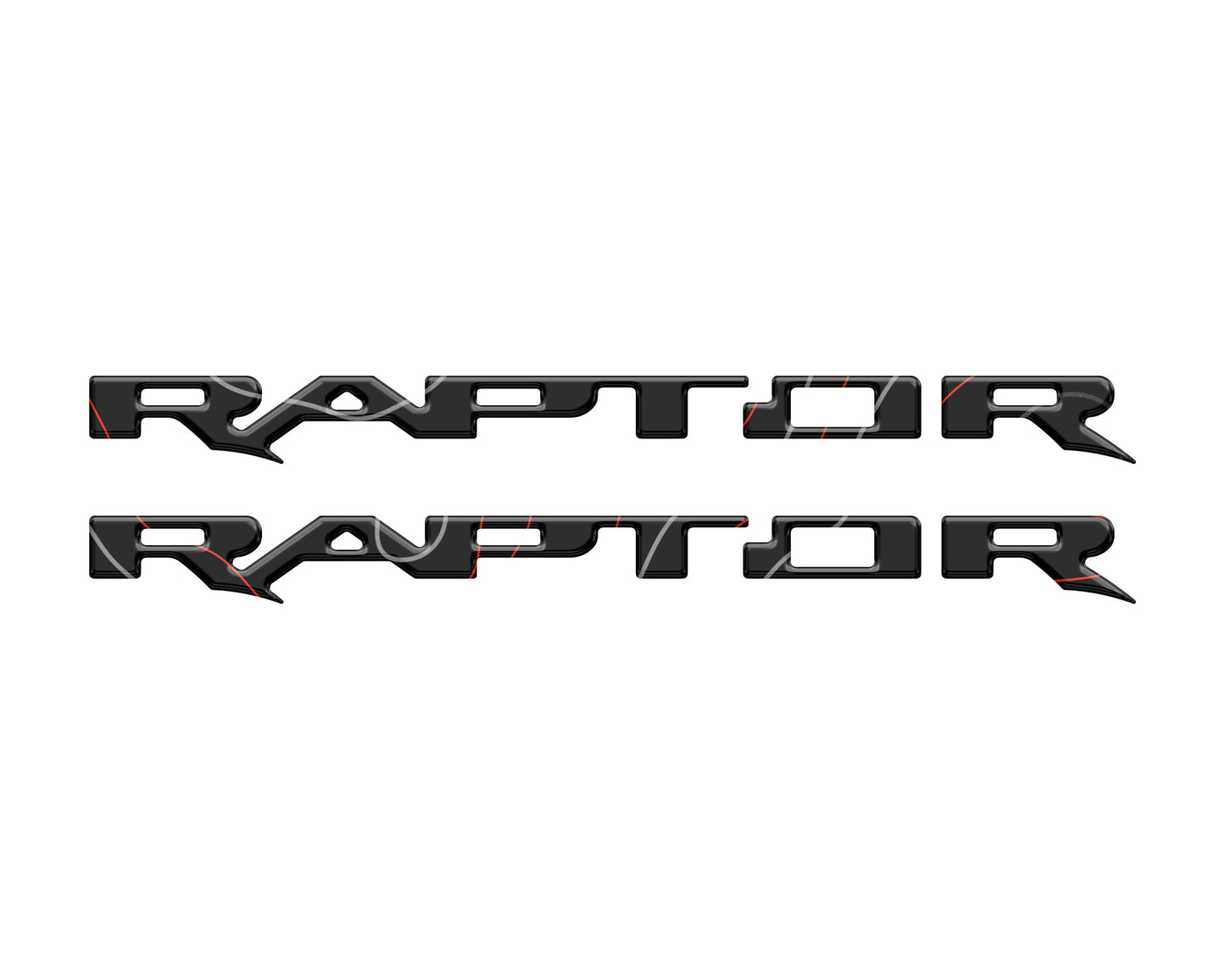 Raptor Running Board Letter Overlays Fits 2022-2026 Ford Bronco Raptor by Tufskinz.com