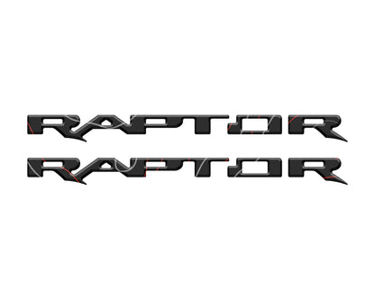Raptor Running Board Letter Overlays Fits 2022-2026 Ford Bronco Raptor by Tufskinz.com