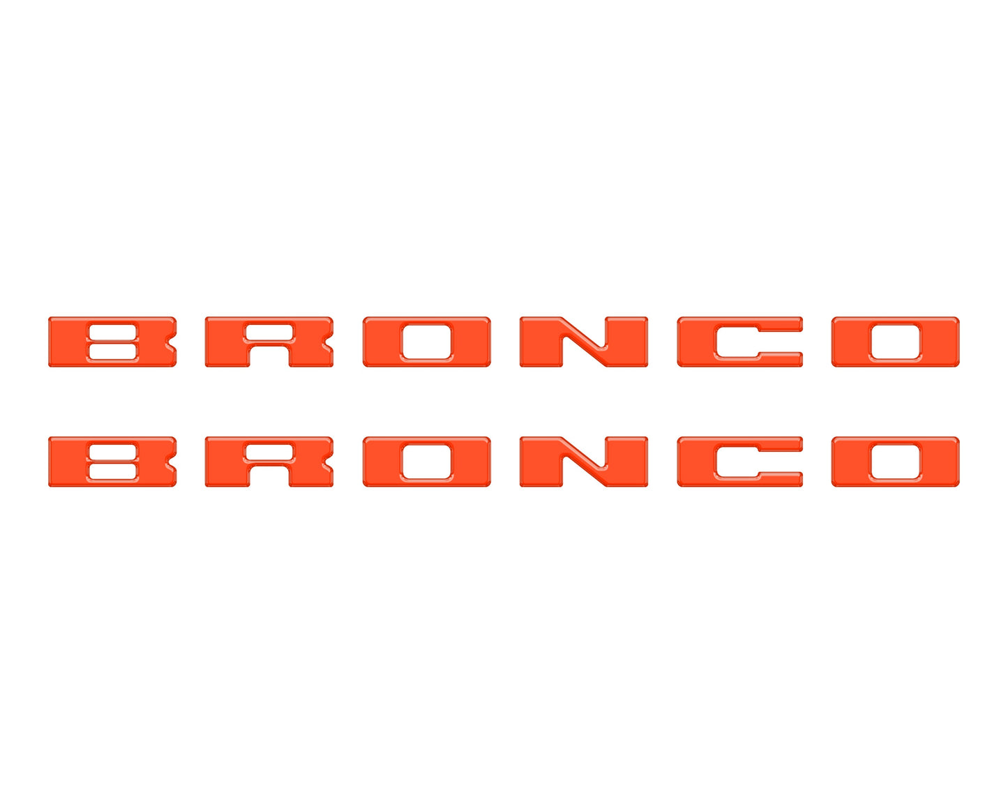 Bronco Running Board Letter Inserts/Overlays Fits 2021-2026 Ford Bronco by Tufskinz.com