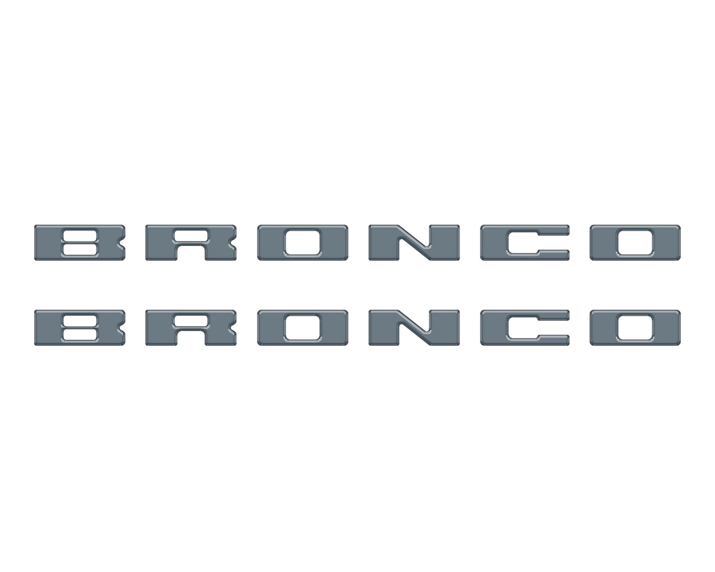 Bronco Running Board Letter Inserts/Overlays Fits 2021-2026 Ford Bronco by Tufskinz.com