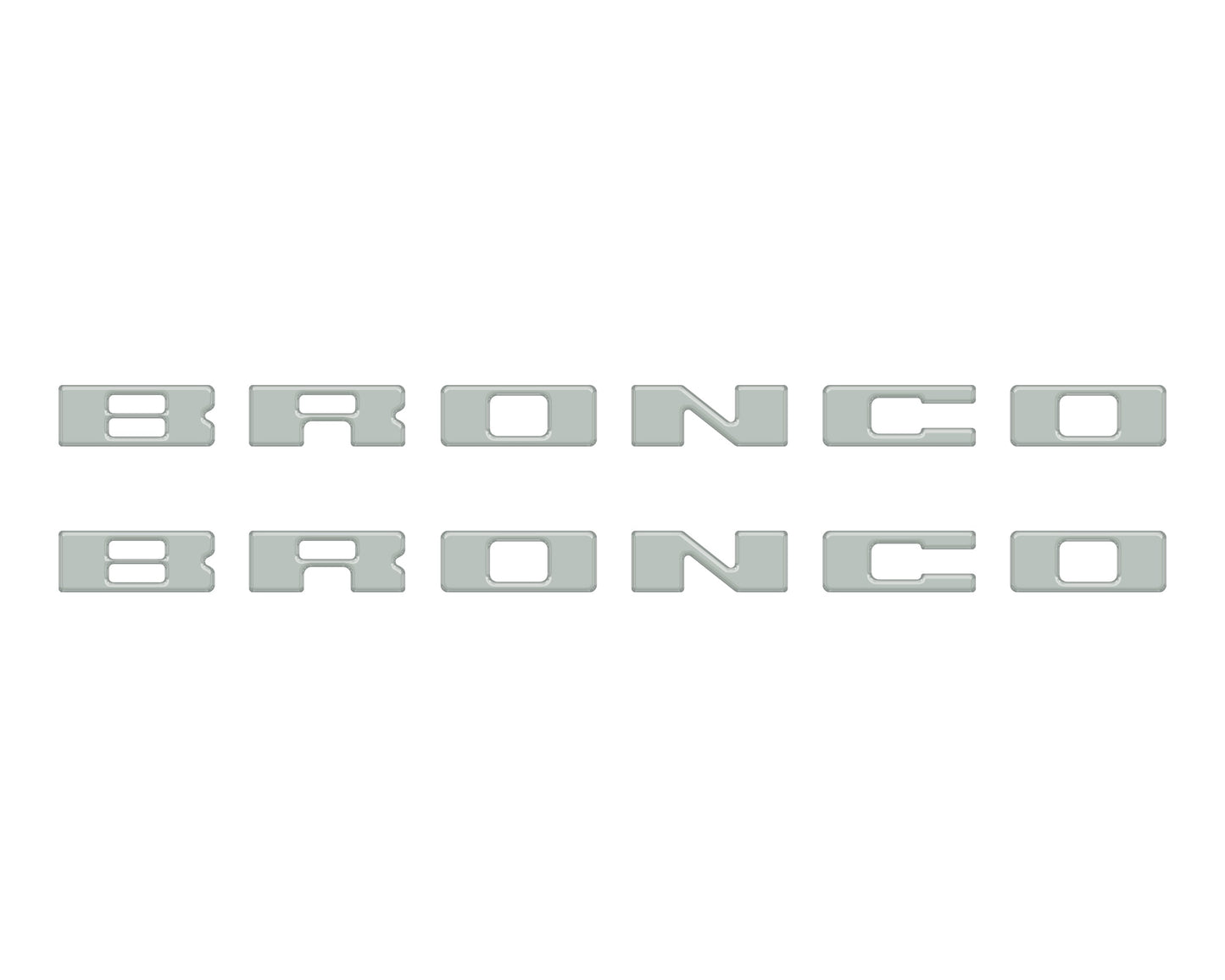 Bronco Running Board Letter Inserts/Overlays Fits 2021-2026 Ford Bronco by Tufskinz.com