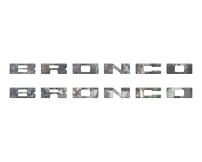 Bronco Running Board Letter Inserts/Overlays Fits 2021-2026 Ford Bronco by Tufskinz.com