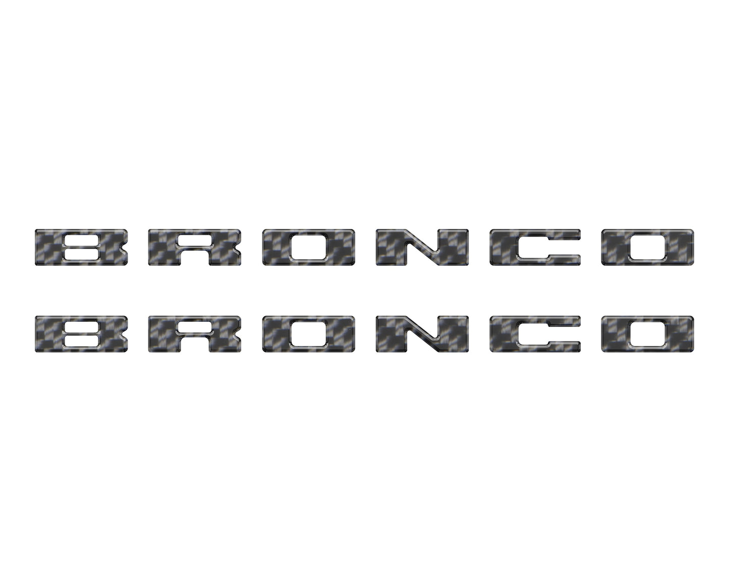 Bronco Running Board Letter Inserts/Overlays Fits 2021-2026 Ford Bronco by Tufskinz.com
