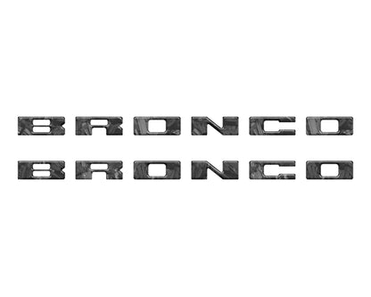 Bronco Running Board Letter Inserts/Overlays Fits 2021-2026 Ford Bronco by Tufskinz.com