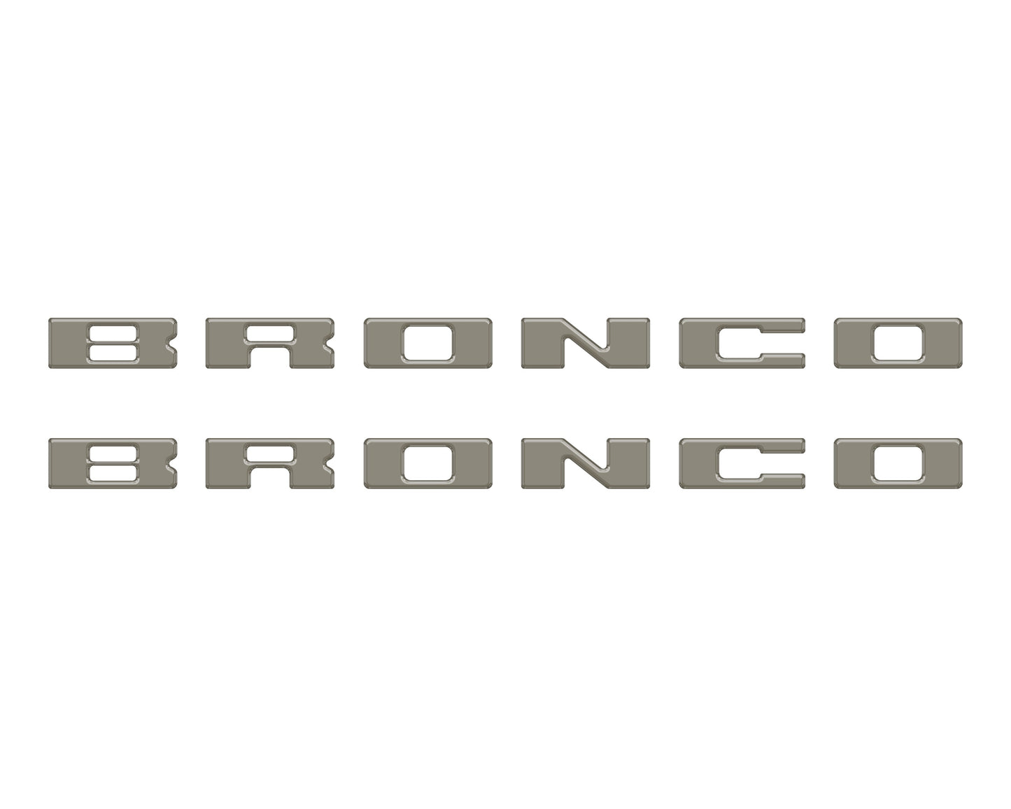 Bronco Running Board Letter Inserts/Overlays Fits 2021-2026 Ford Bronco by Tufskinz.com
