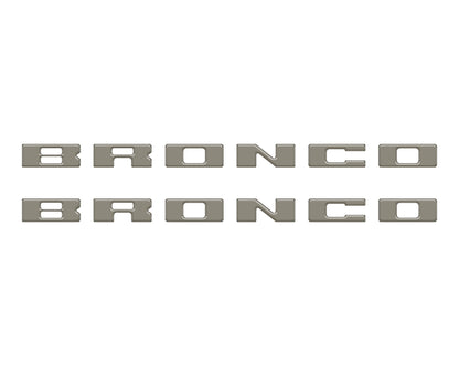 Bronco Running Board Letter Inserts/Overlays Fits 2021-2026 Ford Bronco by Tufskinz.com