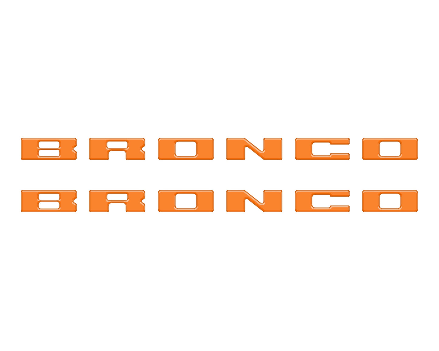 Bronco Running Board Letter Inserts/Overlays Fits 2021-2026 Ford Bronco by Tufskinz.com