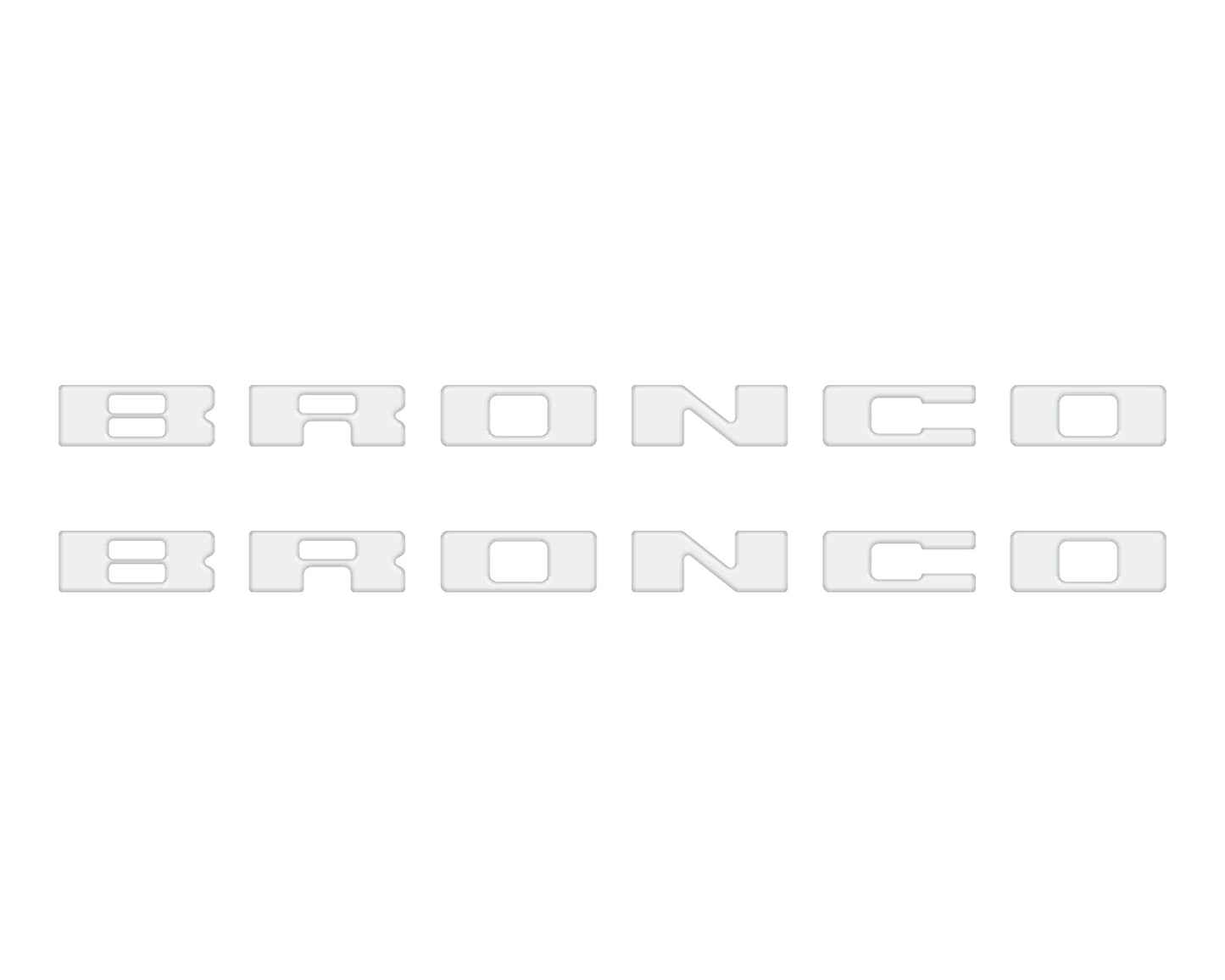 Bronco Running Board Letter Inserts/Overlays Fits 2021-2026 Ford Bronco by Tufskinz.com