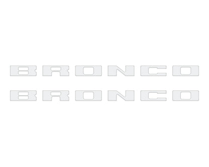 Bronco Running Board Letter Inserts/Overlays Fits 2021-2026 Ford Bronco by Tufskinz.com