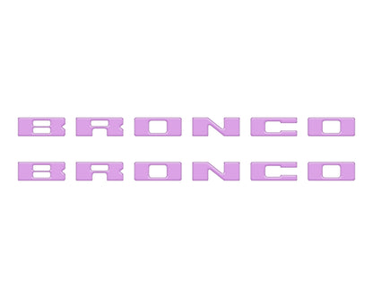 Bronco Running Board Letter Inserts/Overlays Fits 2021-2026 Ford Bronco by Tufskinz.com