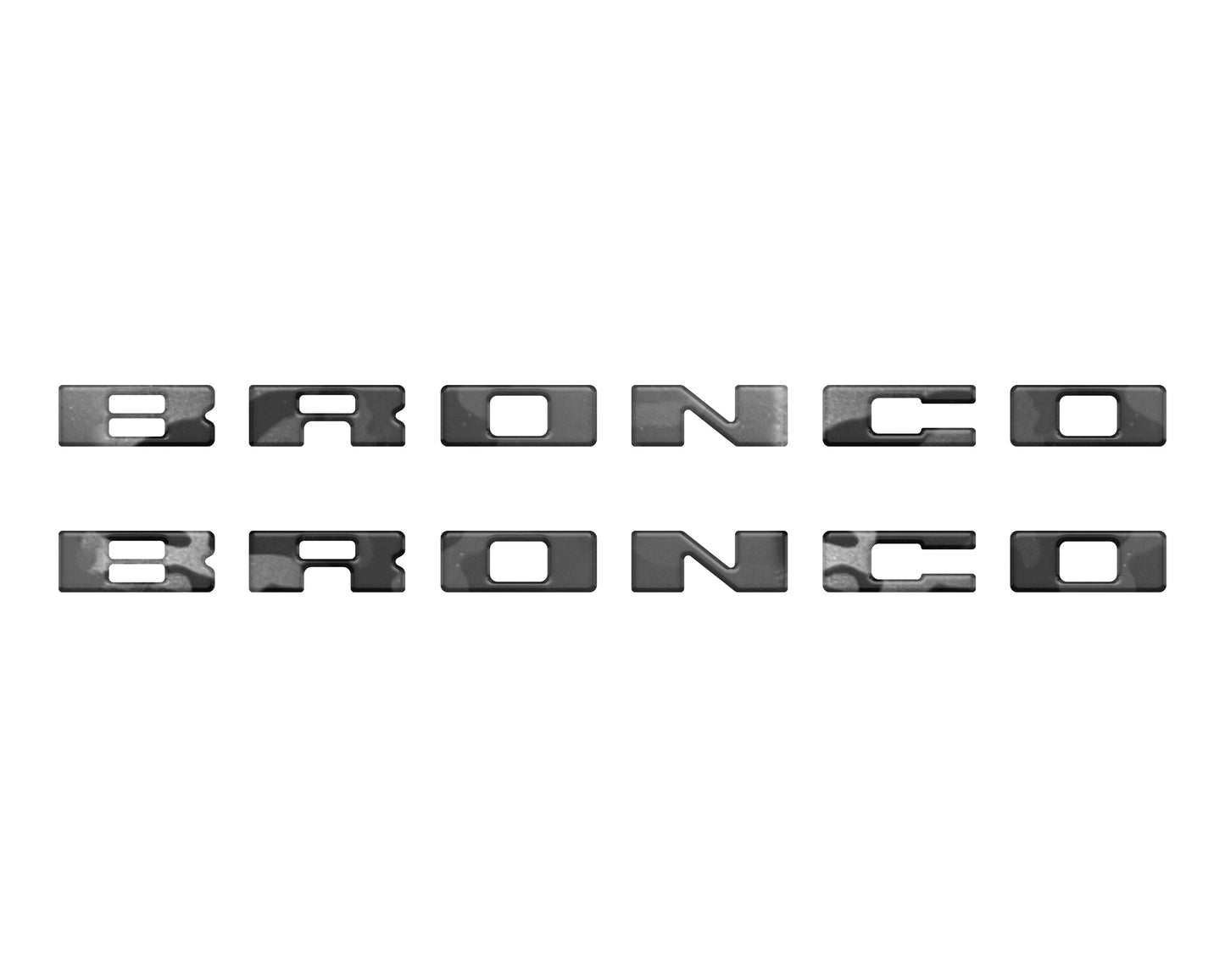Bronco Running Board Letter Inserts/Overlays Fits 2021-2026 Ford Bronco by Tufskinz.com