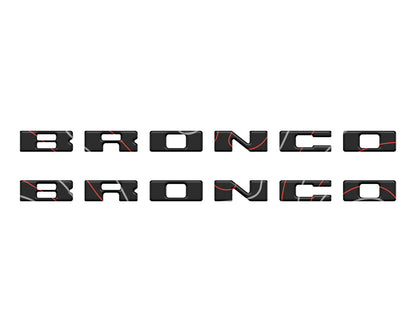 Bronco Running Board Letter Inserts/Overlays Fits 2021-2026 Ford Bronco by Tufskinz.com