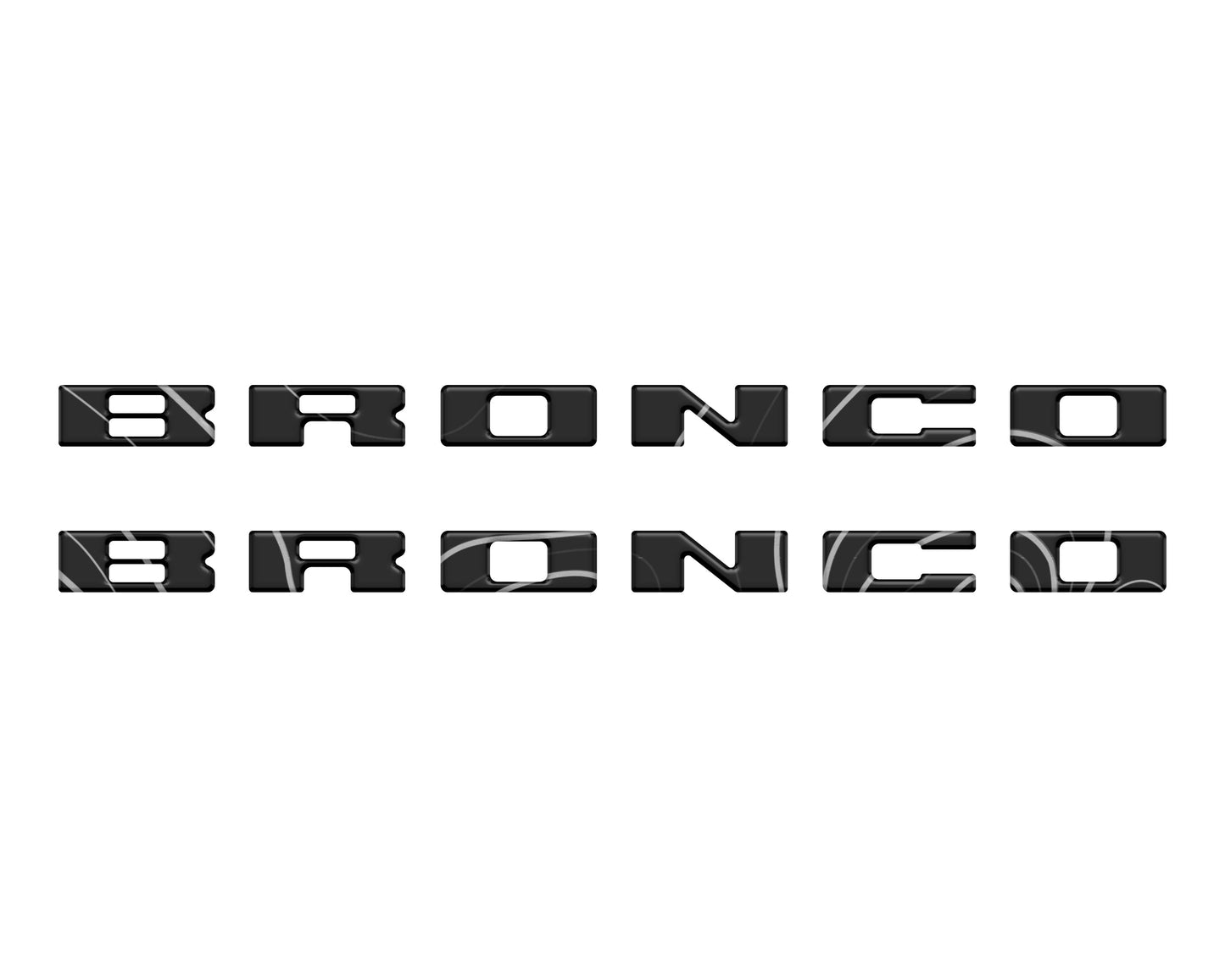 Bronco Running Board Letter Inserts/Overlays Fits 2021-2026 Ford Bronco by Tufskinz.com