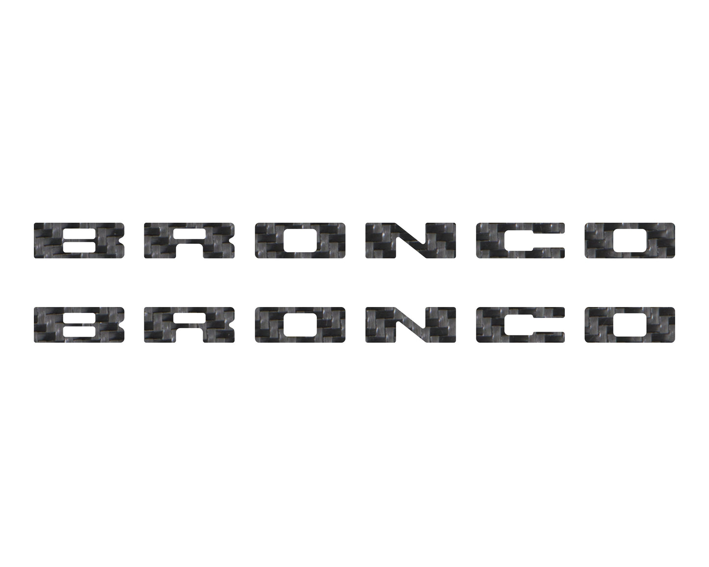 Bronco Running Board Letter Inserts/Overlays Fits 2021-2026 Ford Bronco by Tufskinz.com