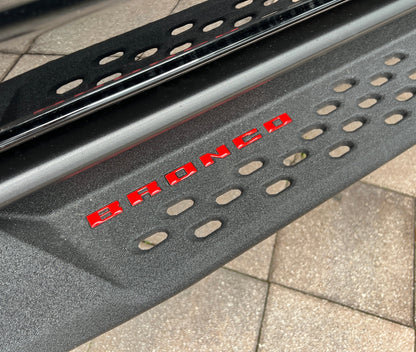 Bronco Running Board Letter Inserts/Overlays Fits 2021-2026 Ford Bronco by Tufskinz.com