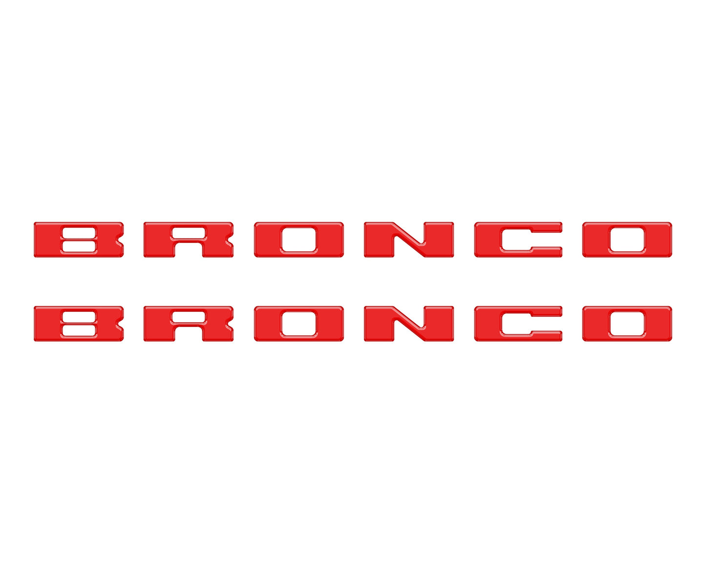 Bronco Running Board Letter Inserts/Overlays Fits 2021-2026 Ford Bronco by Tufskinz.com