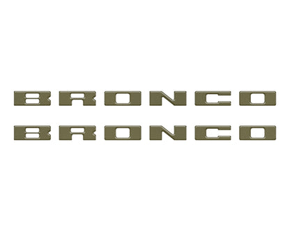 Bronco Running Board Letter Inserts/Overlays Fits 2021-2026 Ford Bronco by Tufskinz.com