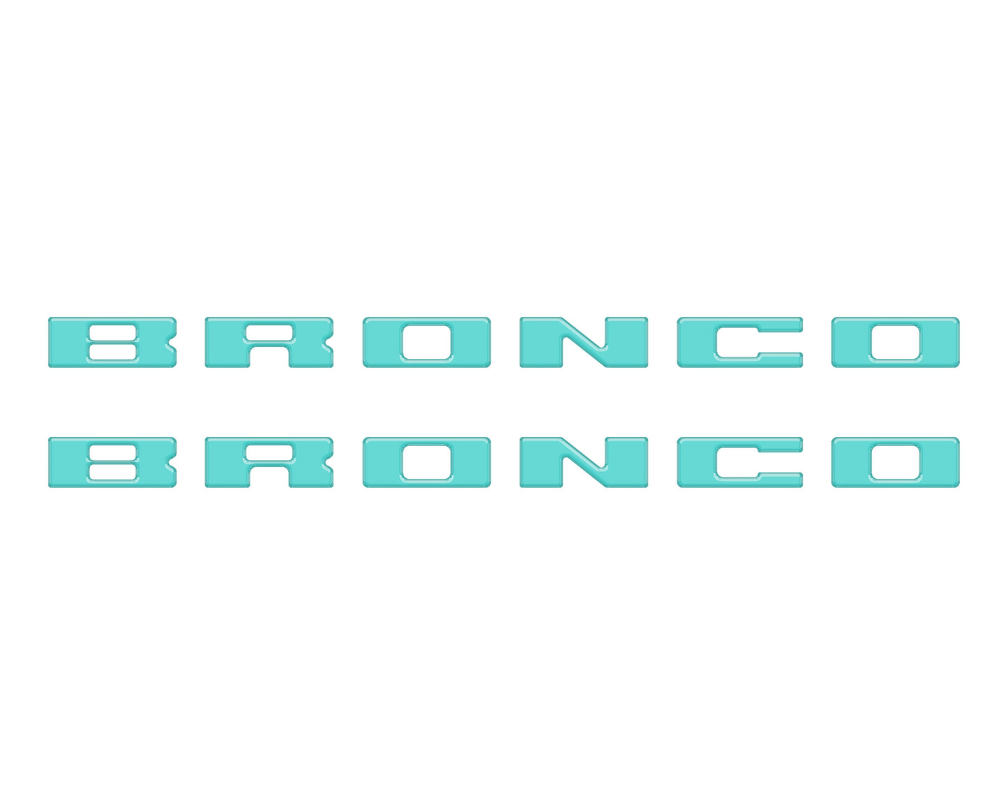 Bronco Running Board Letter Inserts/Overlays Fits 2021-2026 Ford Bronco by Tufskinz.com