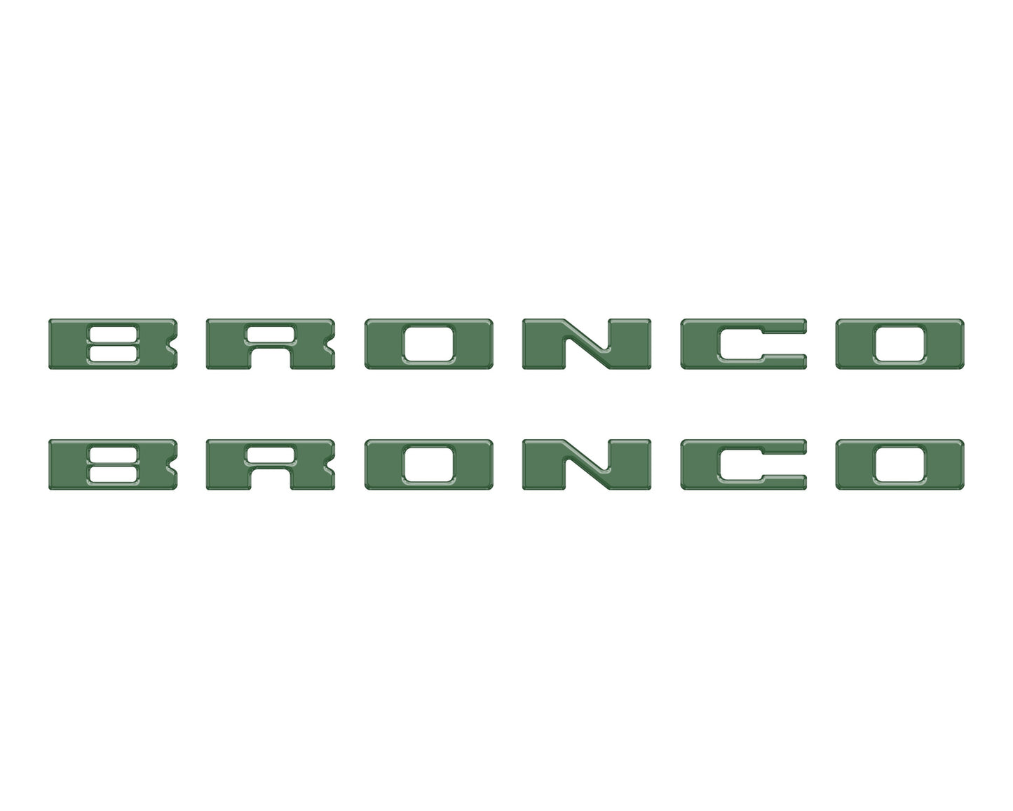 Bronco Running Board Letter Inserts/Overlays Fits 2021-2026 Ford Bronco by Tufskinz.com