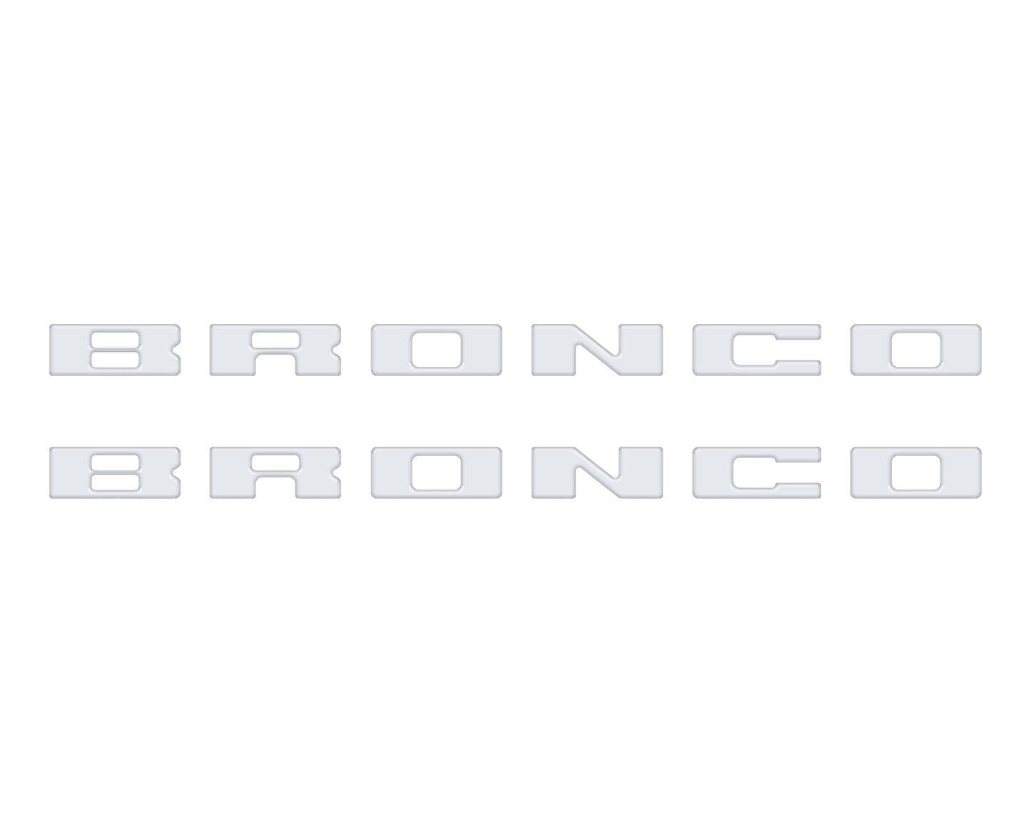 Bronco Running Board Letter Inserts/Overlays Fits 2021-2026 Ford Bronco by Tufskinz.com