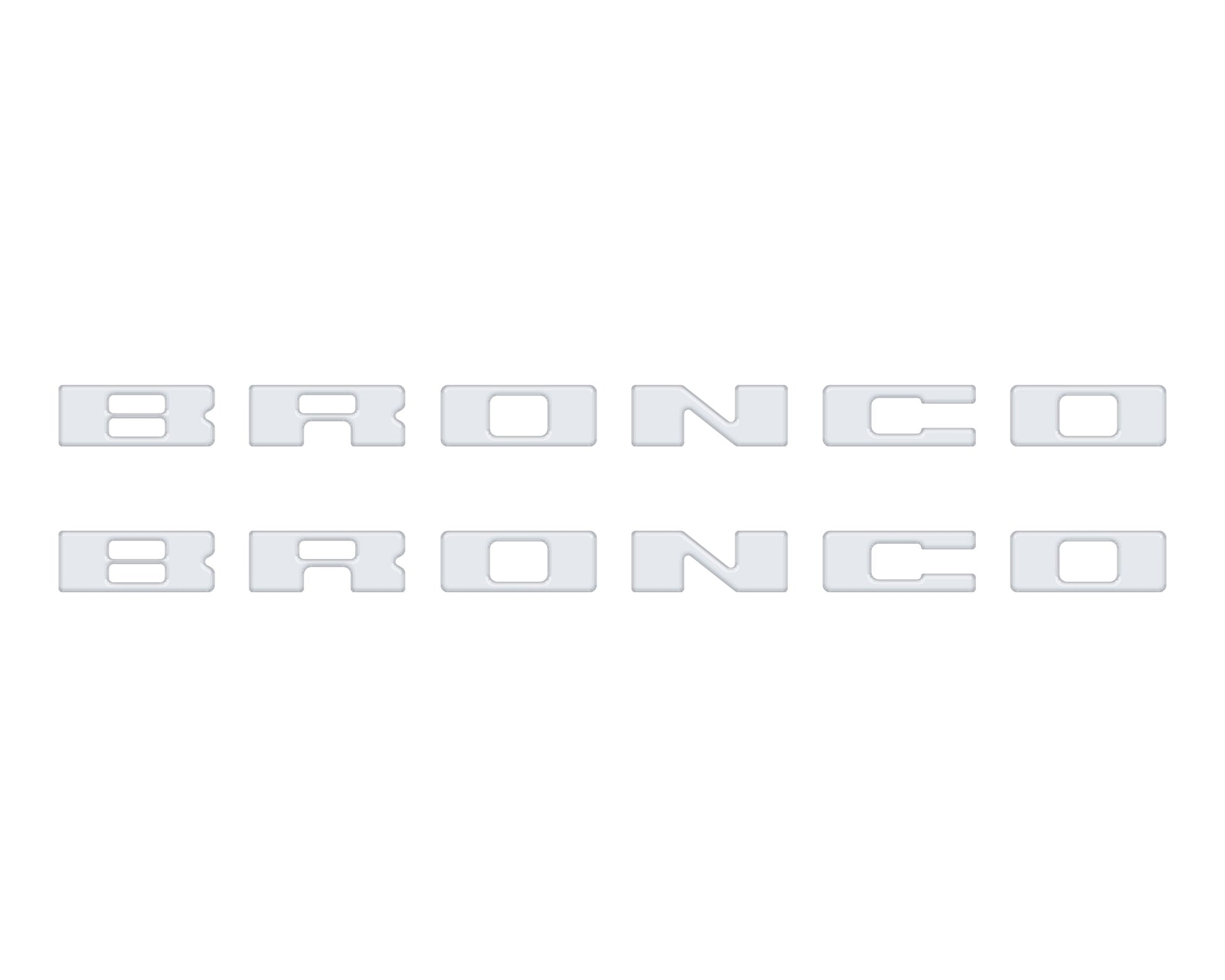 Bronco Running Board Letter Inserts/Overlays Fits 2021-2026 Ford Bronco by Tufskinz.com