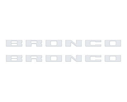 Bronco Running Board Letter Inserts/Overlays Fits 2021-2026 Ford Bronco by Tufskinz.com